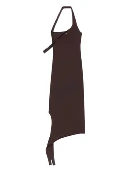 Courrèges: Коричневое платье 