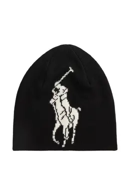 Polo Ralph Lauren: Чёрная шапка 