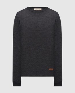 Trussardi: Серый свитер 
