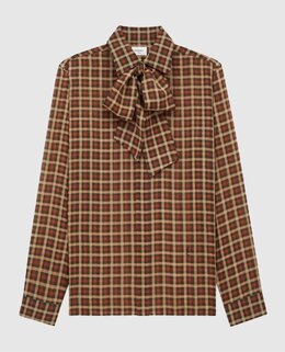 Saint Laurent: Коричневі сорочки 