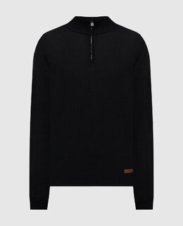 Trussardi: Чёрный свитер 