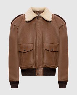 Saint Laurent: Коричневая куртка 