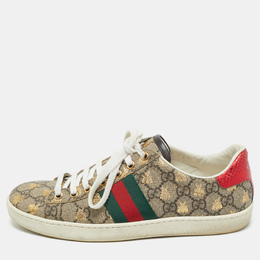 Gucci: Бежевые кроссовки  Ace