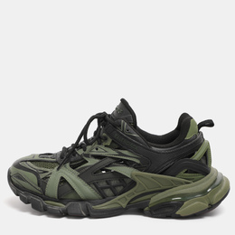 Balenciaga: Зелёные кроссовки  Track