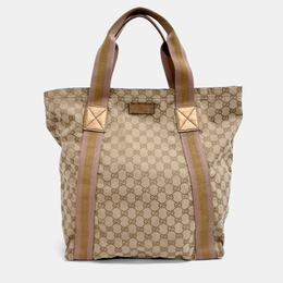 Gucci: Бежеві сумки шопери 