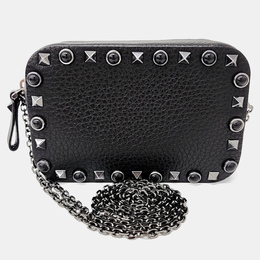 Valentino: Чорні сумки через плече  Rockstud