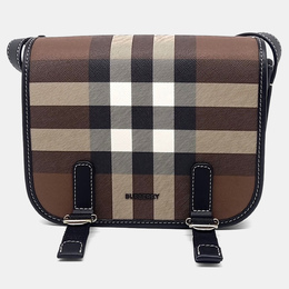 Burberry: Коричневая сумка через плечо 