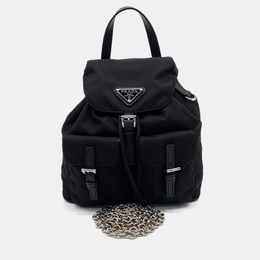 Prada: Чёрный рюкзак 