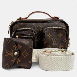Louis Vuitton: Коричневая сумка через плечо 