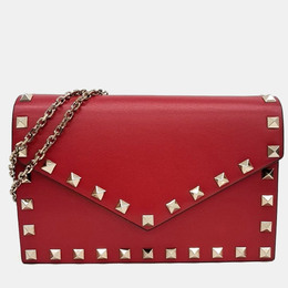 Valentino: Червоні сумки через плече  Rockstud