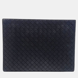 Bottega Veneta: Чёрный клатч 