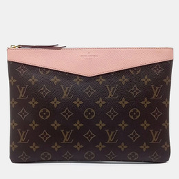 Louis Vuitton: Коричневый клатч 