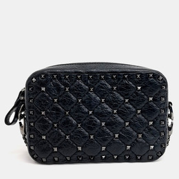 Valentino: Чорні сумки через плече  Rockstud