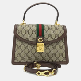 Gucci: Бежевая сумка на руку  Ophidia