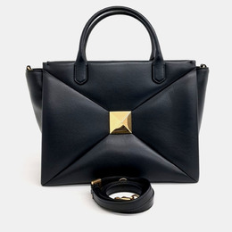 Valentino: Чёрная сумка-шоппер  ONE STUD