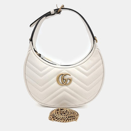 Gucci: Белая сумка  Marmont