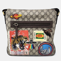 Gucci: Бежевая сумка через плечо 