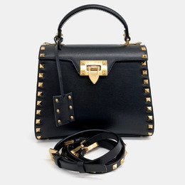 Valentino: Чорні сумки на руку  Rockstud