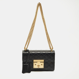 Gucci: Чёрная сумка  Padlock