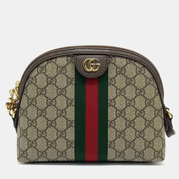 Gucci: Бежевая сумка через плечо  Ophidia