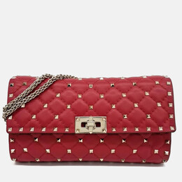 Valentino: Червоні сумки через плече  Rockstud