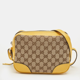 Gucci: Жёлтая сумка через плечо  GG