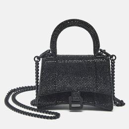 Balenciaga: Чёрная сумка на руку  Hourglass