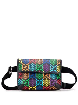 Gucci Pre-Owned: Чёрная поясная сумка 