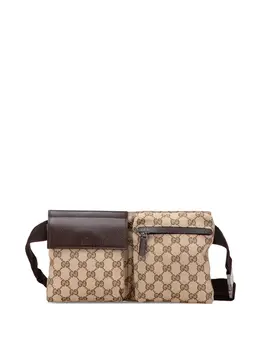 Gucci Pre-Owned: Коричневая поясная сумка 