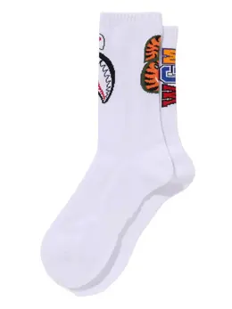 A BATHING APE®: Белые носки 