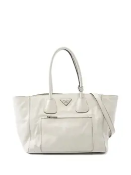 Prada Pre-Owned: Белая сумка-шоппер 