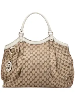 Gucci Pre-Owned: Коричневая сумка-шоппер 