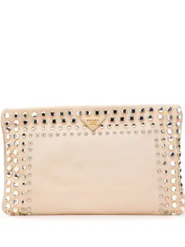 Prada Pre-Owned: Коричневый клатч 