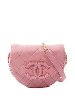 CHANEL Pre-Owned: Розовая сумка через плечо 