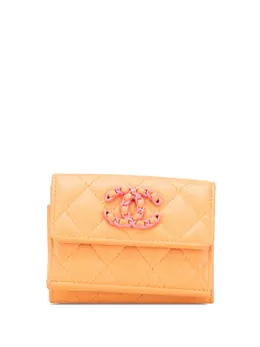 CHANEL Pre-Owned: Оранжевый кошелёк 