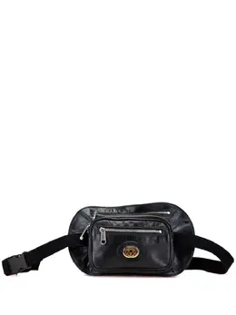 Gucci Pre-Owned: Чёрная поясная сумка 