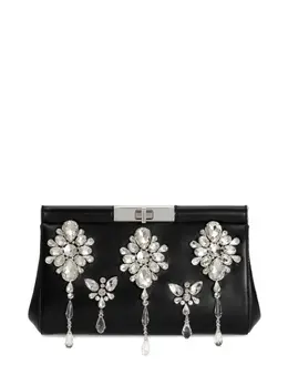 Dolce & Gabbana: Чёрный клатч  Crystal