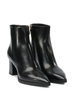 Santoni: Чёрные ботинки 