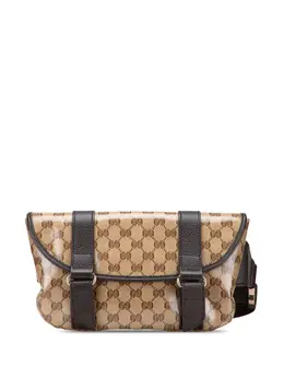Gucci Pre-Owned: Коричневая поясная сумка 