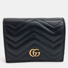 Gucci: Чёрный кошелёк  Marmont