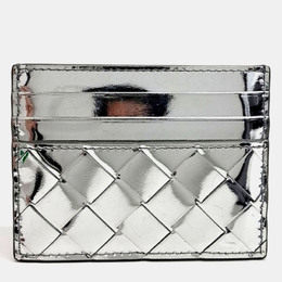 Bottega Veneta: Серебристый картхолдер 
