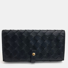 Bottega Veneta: Чёрный кошелёк 