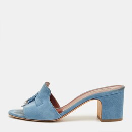 Loro Piana: Голубые сандалии 