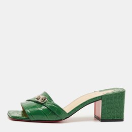 Christian Louboutin: Зелені сандалі 