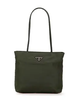Prada Pre-Owned: Зелёная сумка-шоппер 