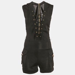 Balmain: Чёрный комбинезон 