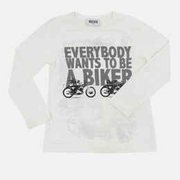 Moschino Kids: Белая футболка 