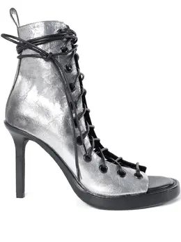 Ann Demeulemeester: Серебристые ботинки 