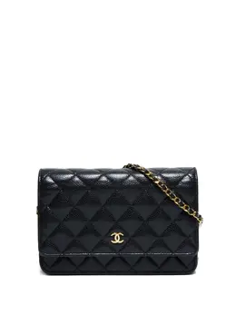CHANEL Pre-Owned: Чёрный кошелёк 