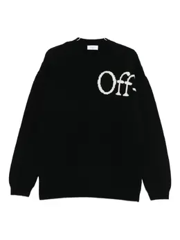 Off-White: Чёрный свитер 